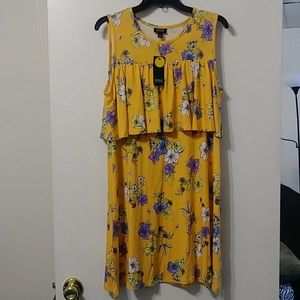 a.n.a (A new approach) Darby Orange Floral Dress